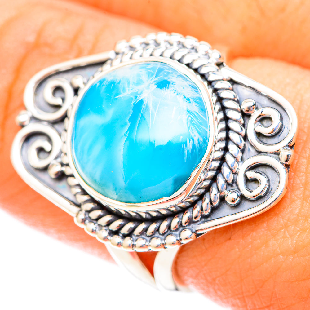 Larimar Rings handcrafted by Anasilvercos - RING119847