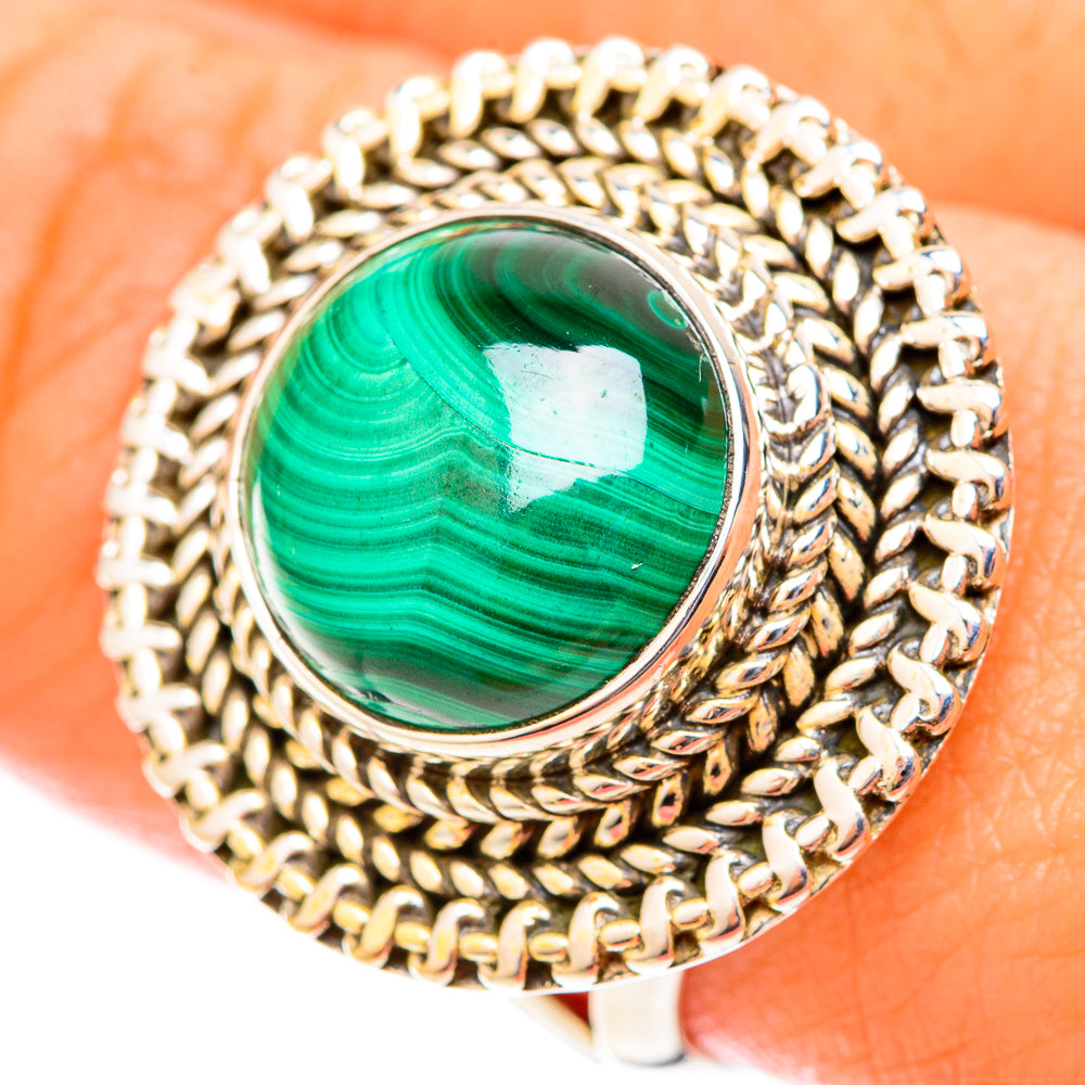 Malachite Rings handcrafted by Anasilvercos - RING119850