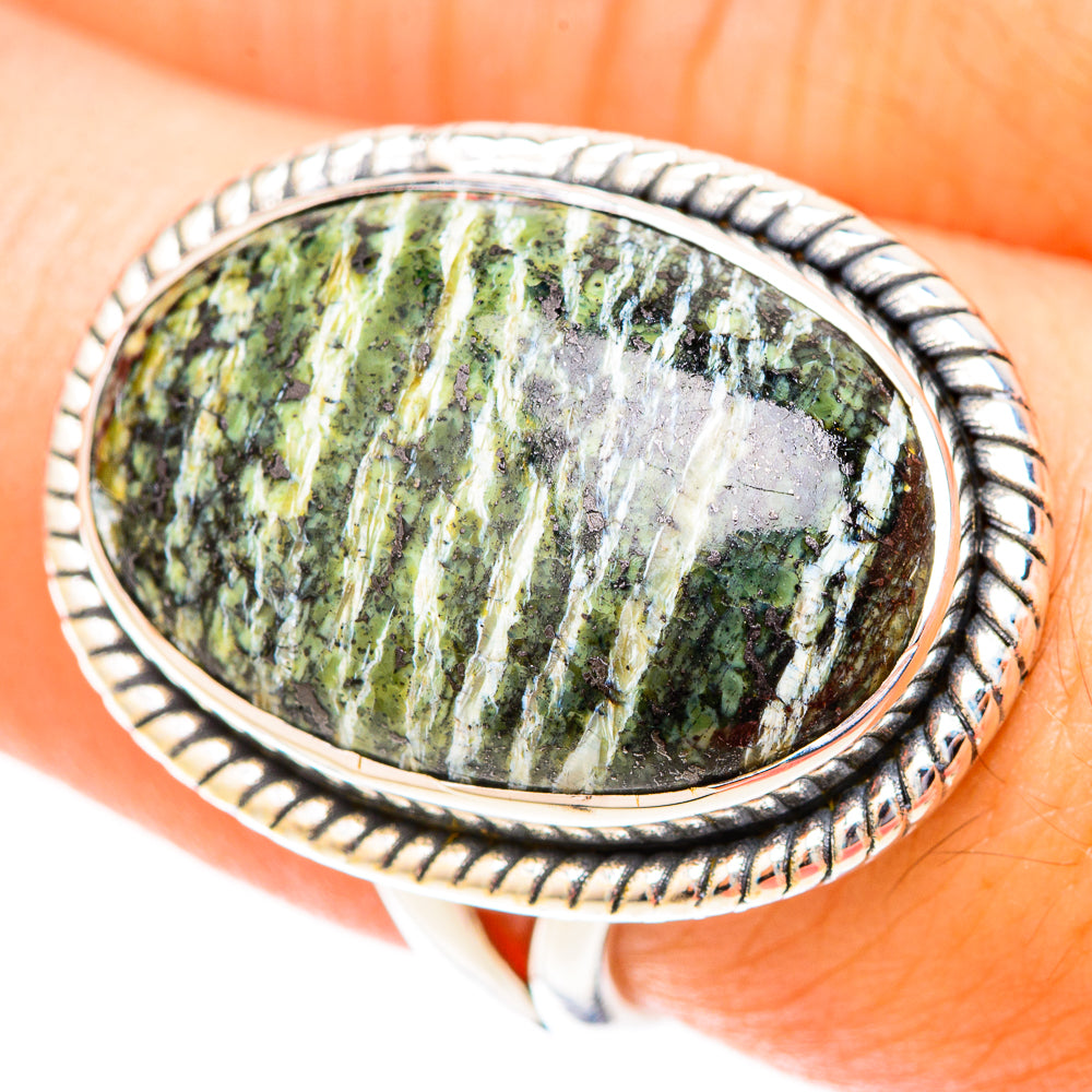Green Swiss Opal Rings handcrafted by Anasilvercos - RING119852