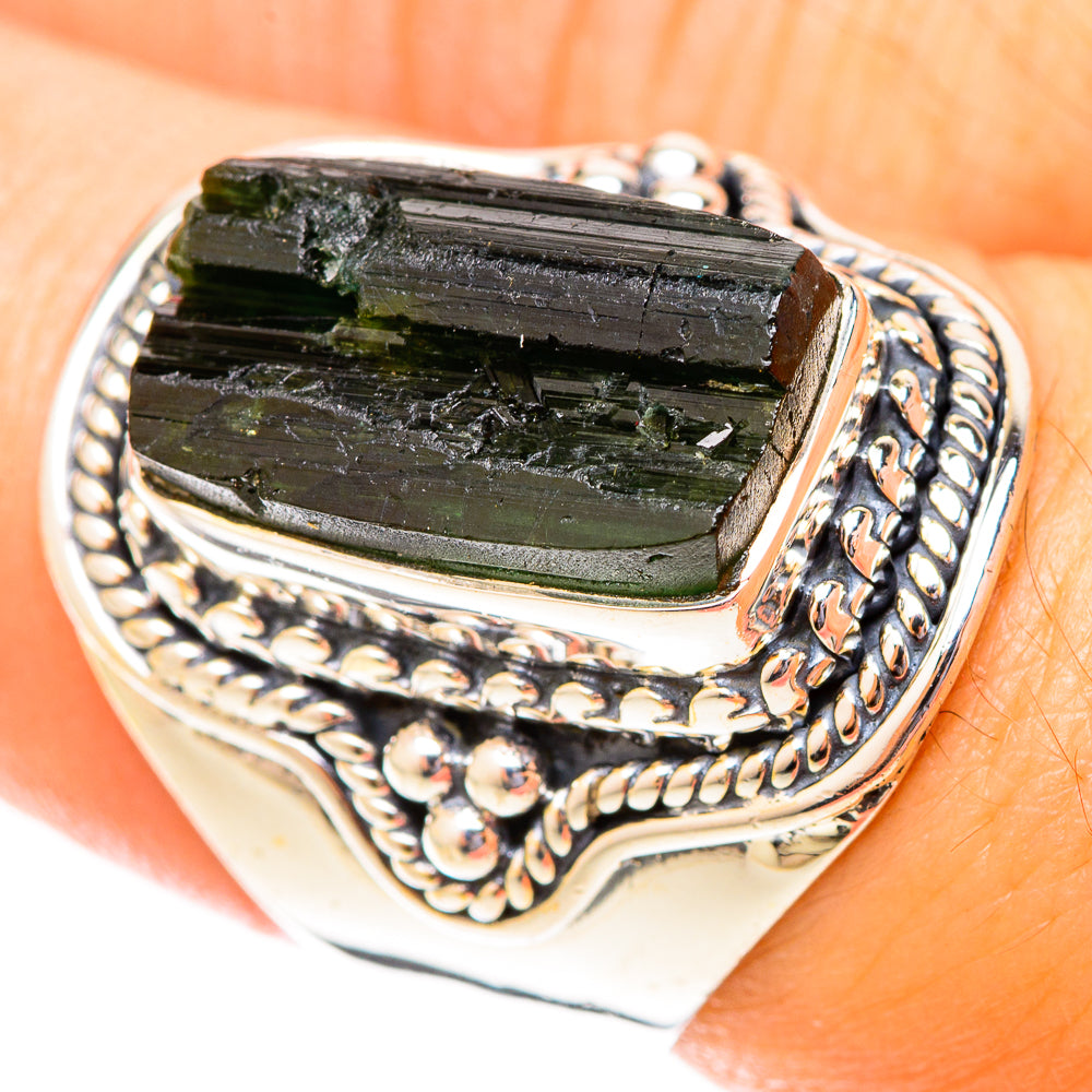 Chrome Diopside Rings handcrafted by Anasilvercos - RING119855