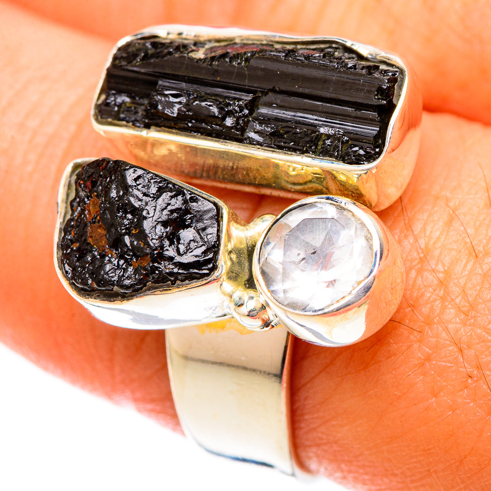 Black Tourmaline Rings handcrafted by Anasilvercos - RING119865