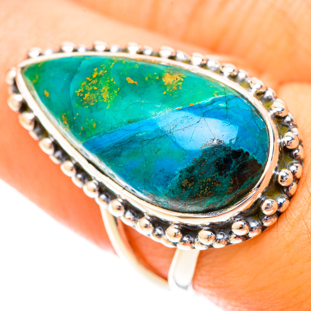 Chrysocolla Rings handcrafted by Anasilvercos - RING119873
