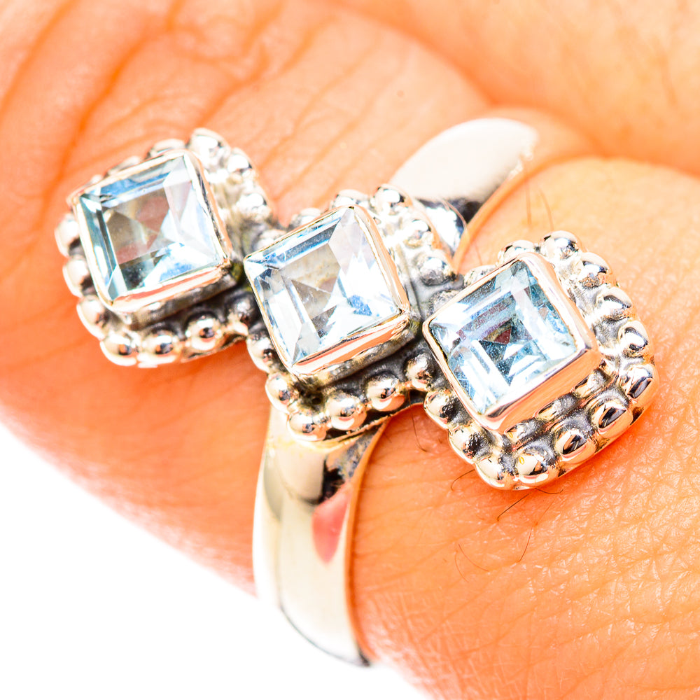 Blue Topaz Rings handcrafted by Anasilvercos - RING119879