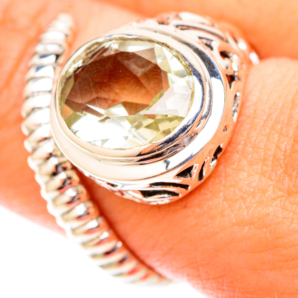 Green Amethyst Rings handcrafted by Anasilvercos - RING119881