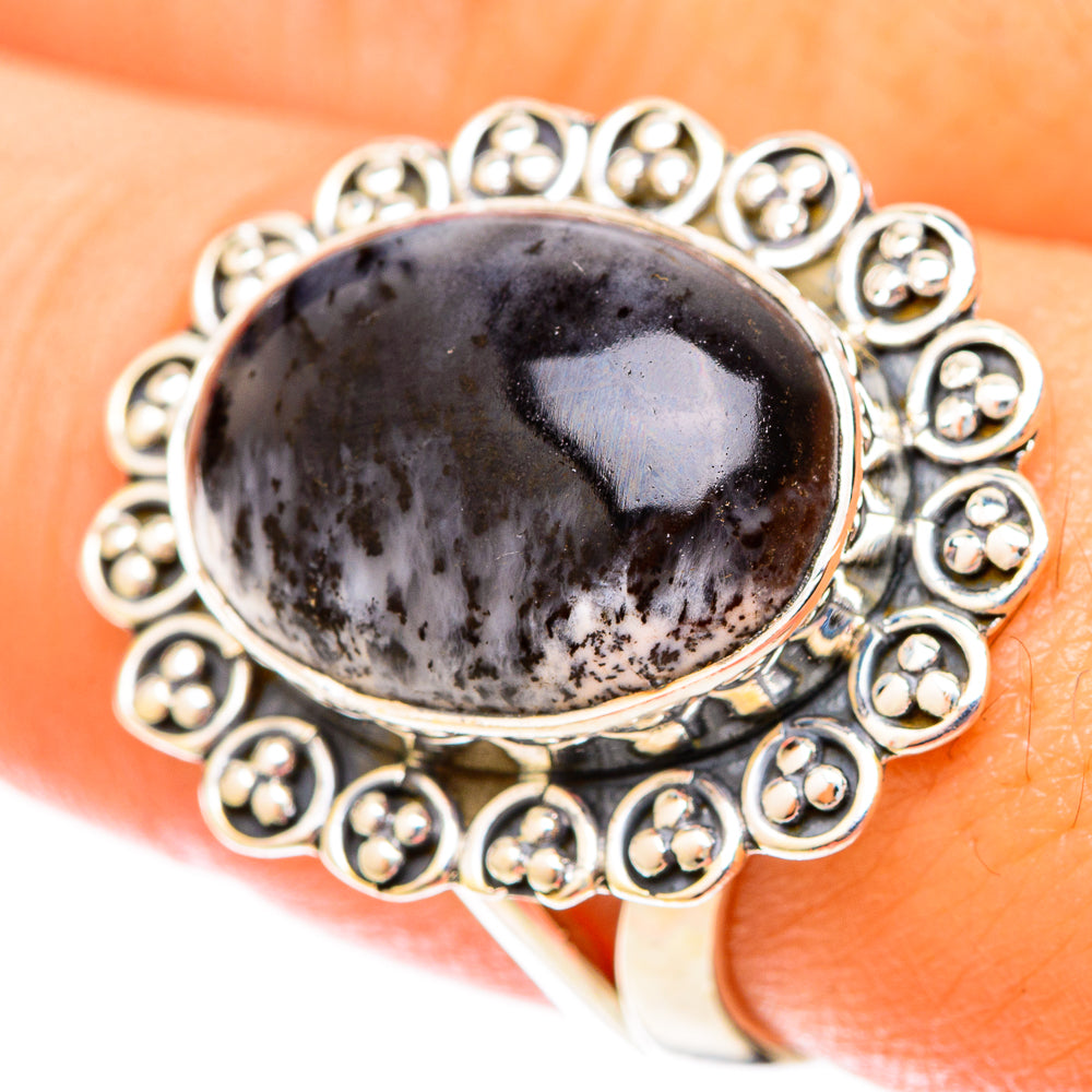 Dendritic Opal Rings handcrafted by Anasilvercos - RING119895
