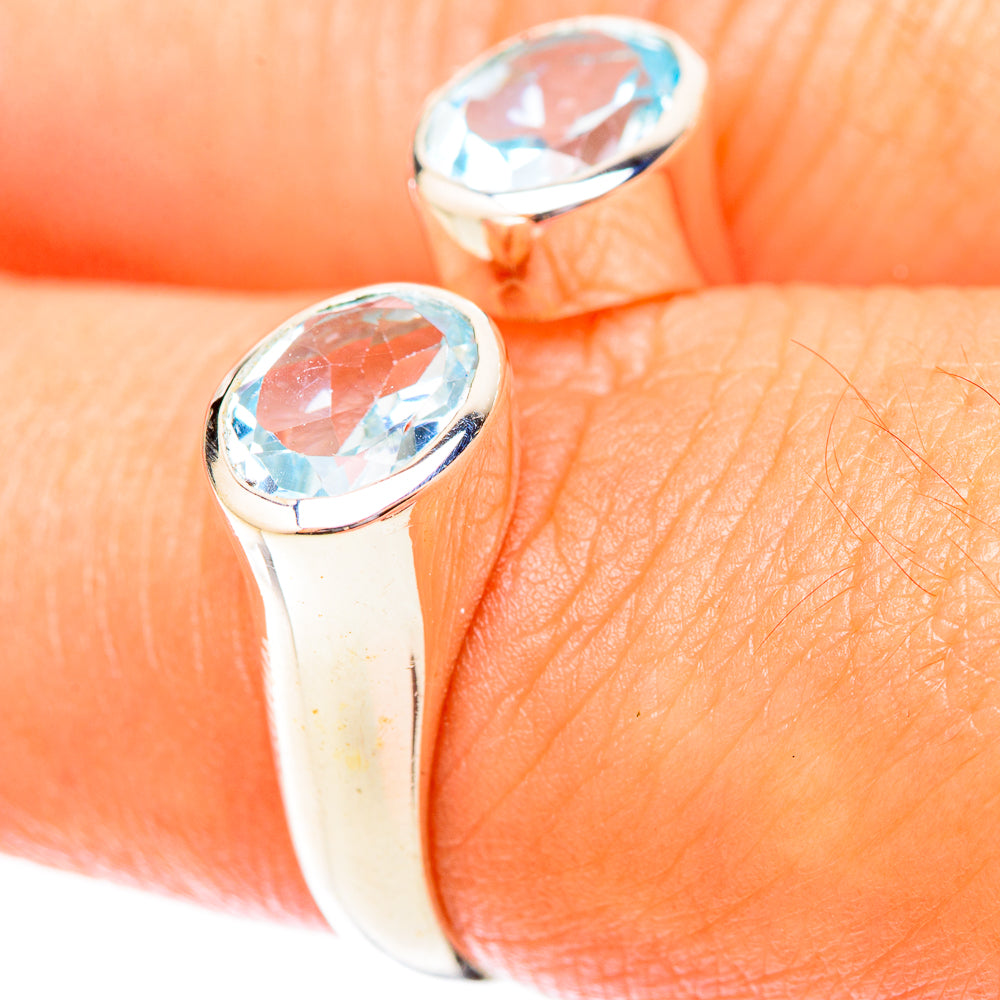 Blue Topaz Rings handcrafted by Anasilvercos - RING119900