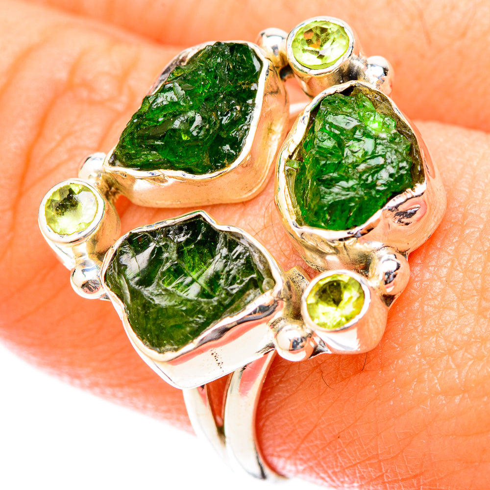 Chrome Diopside Rings handcrafted by Anasilvercos - RING119910