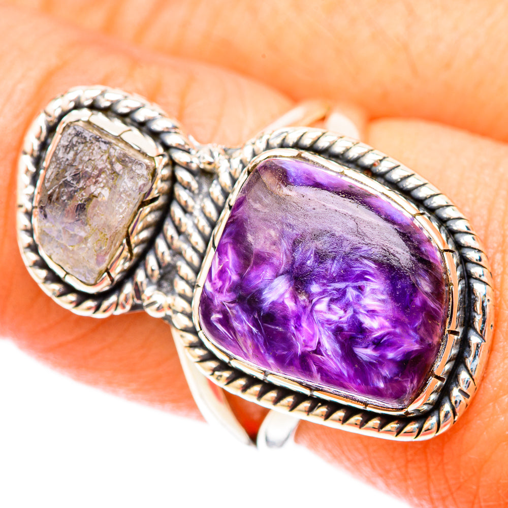 Charoite Rings handcrafted by Anasilvercos - RING119920