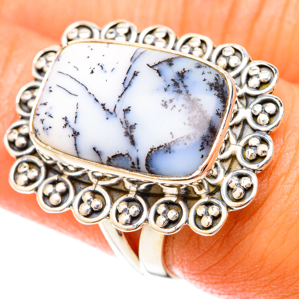 Dendritic Opal Rings handcrafted by Anasilvercos - RING119924