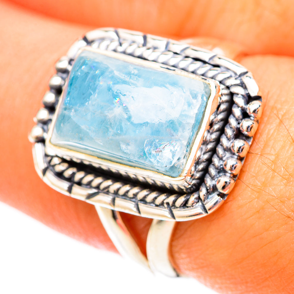 Aquamarine Rings handcrafted by Anasilvercos - RING119930