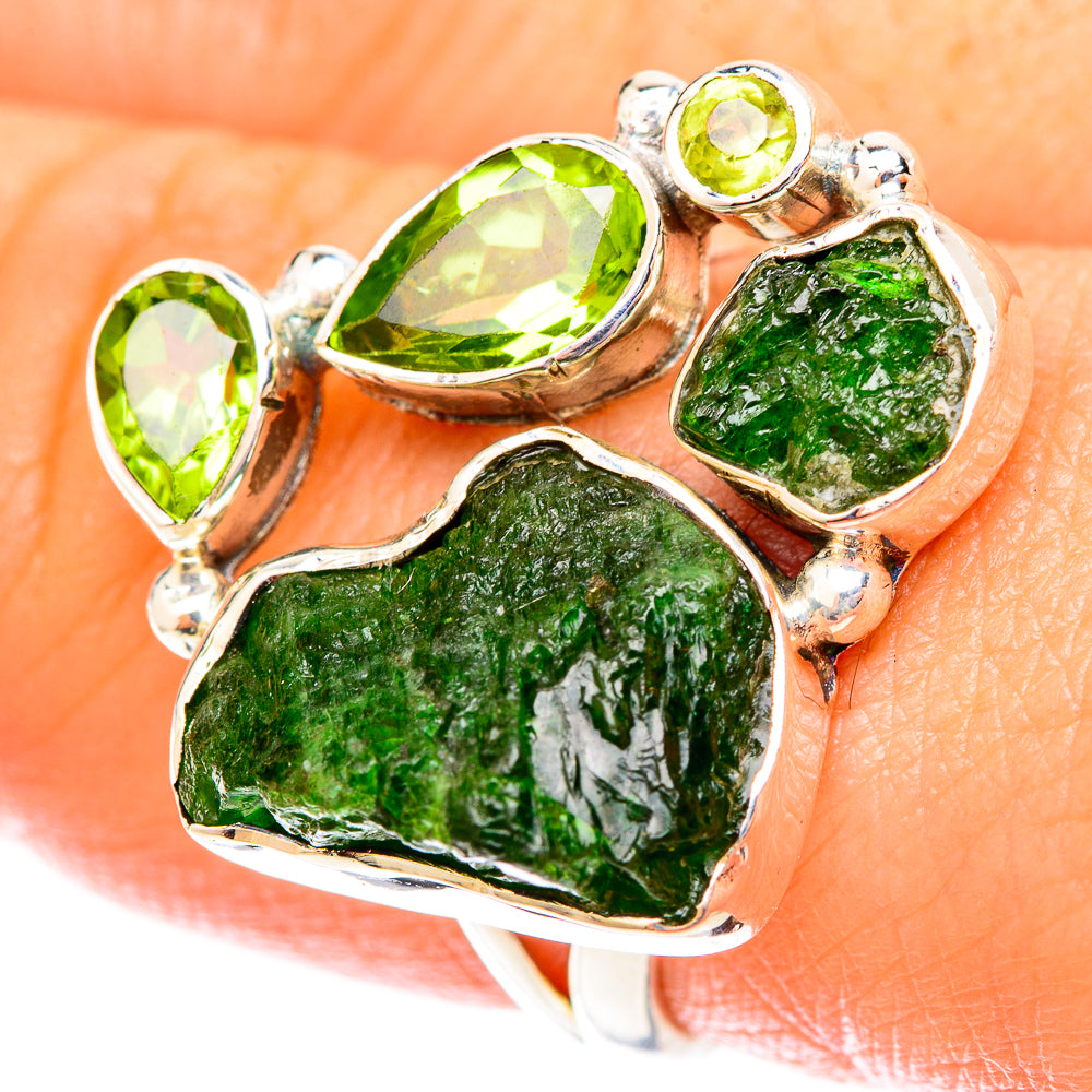 Chrome Diopside Rings handcrafted by Anasilvercos - RING119935