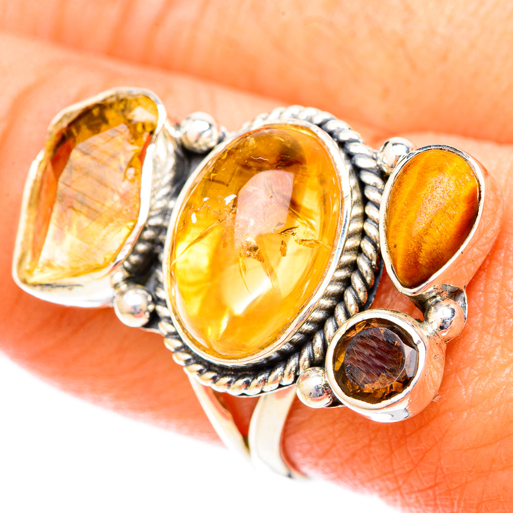 Citrine Rings handcrafted by Anasilvercos - RING119945