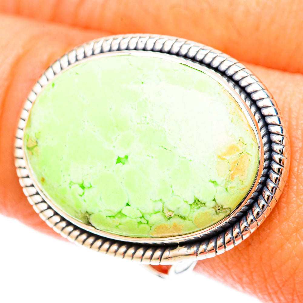 Lemon Chrysoprase Rings handcrafted by Anasilvercos - RING119971