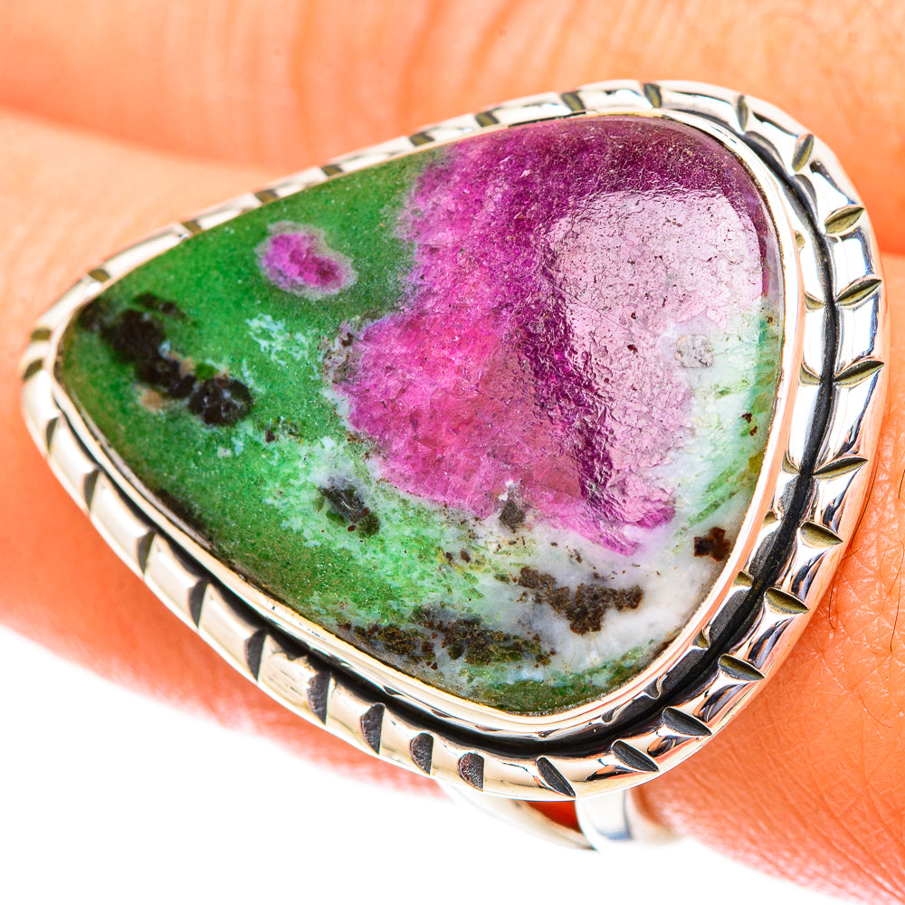 Ruby Zoisite Rings handcrafted by Anasilvercos - RING119972