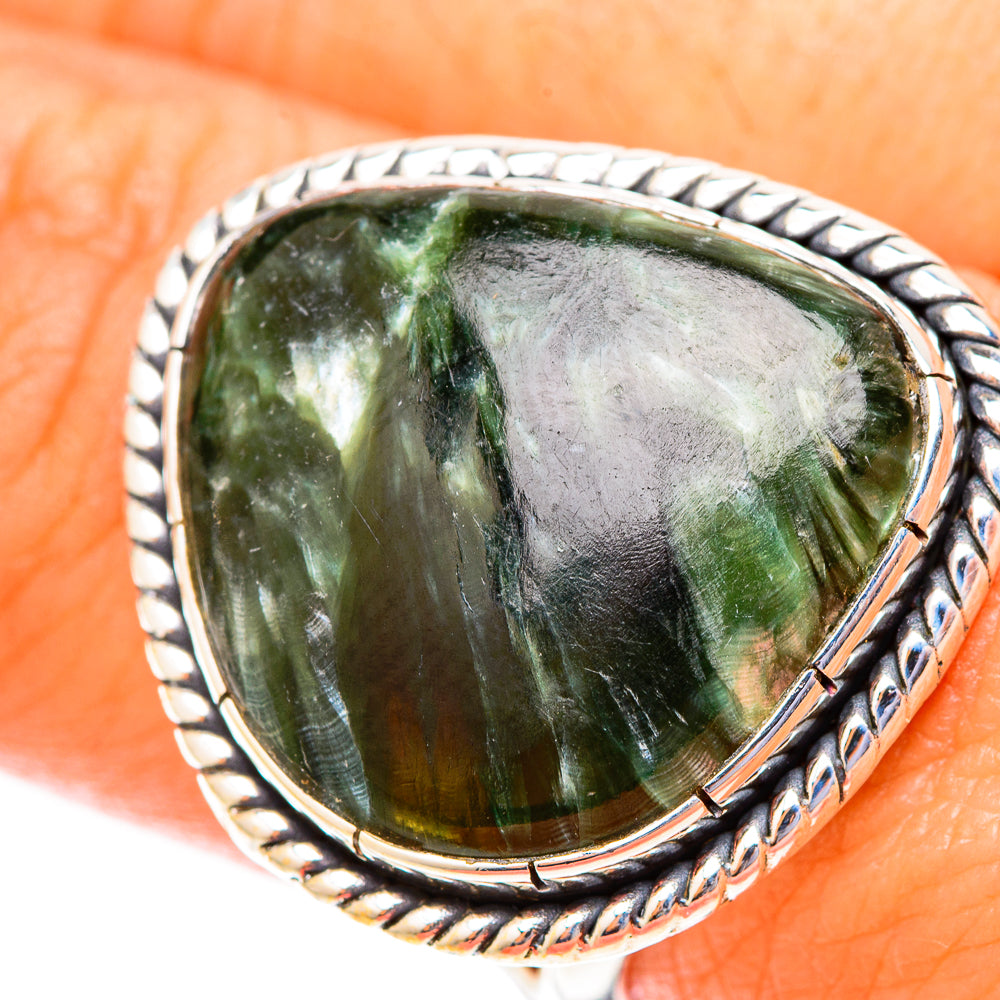 Seraphinite Rings handcrafted by Anasilvercos - RING119978