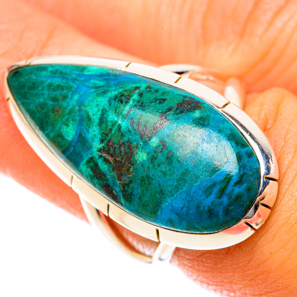 Chrysocolla Rings handcrafted by Anasilvercos - RING120009