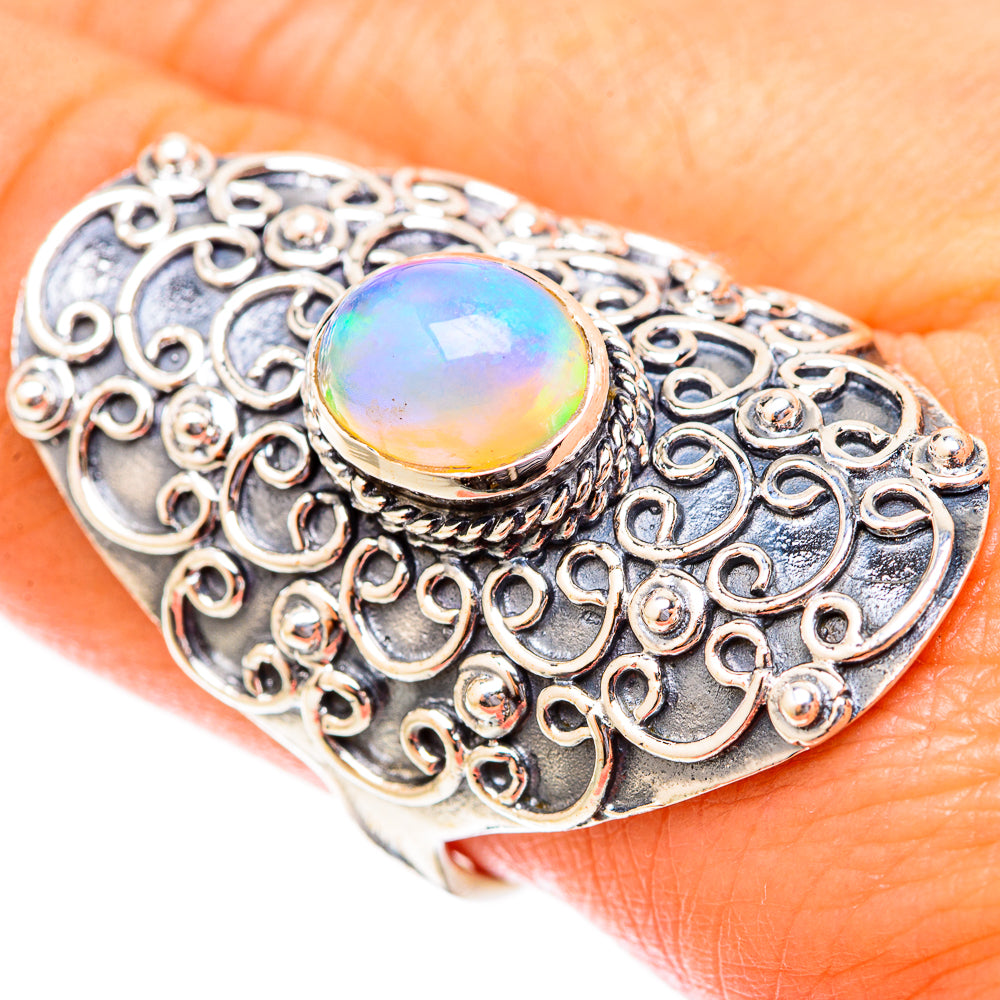 Ethiopian Opal Rings handcrafted by Anasilvercos - RING120013