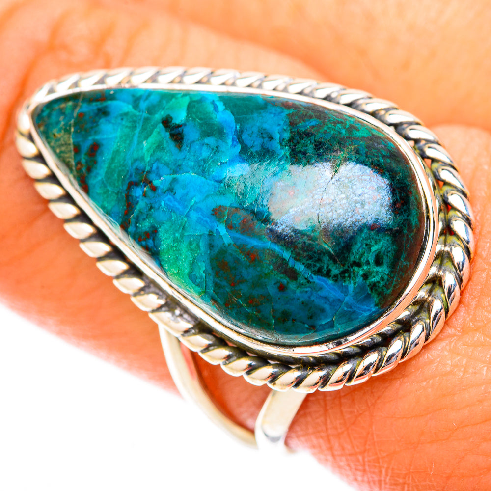 Chrysocolla Rings handcrafted by Anasilvercos - RING120017
