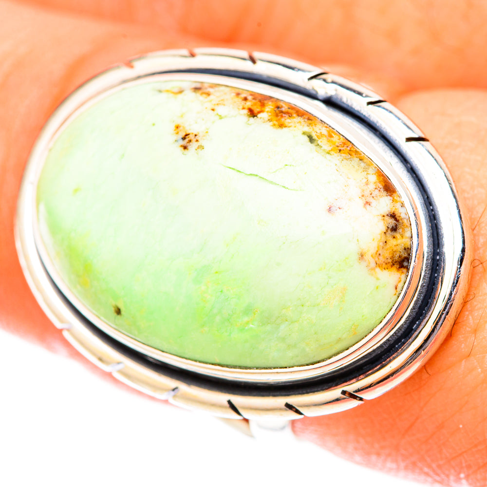 Lemon Chrysoprase Rings handcrafted by Anasilvercos - RING120023