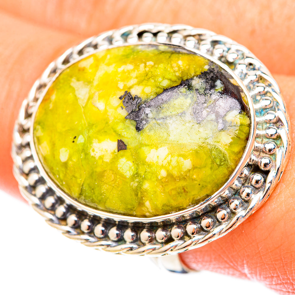 Lizardite Rings handcrafted by Anasilvercos - RING120024