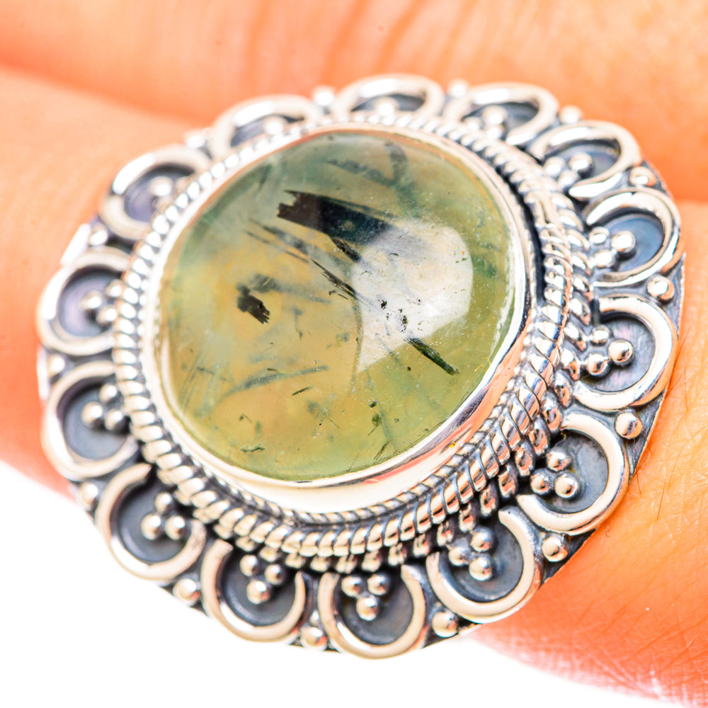 Prehnite Rings handcrafted by Anasilvercos - RING120025