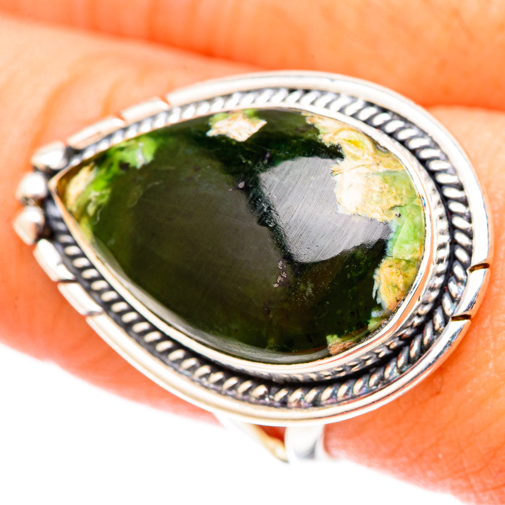 Australian Green Opal Rings handcrafted by Anasilvercos - RING120026