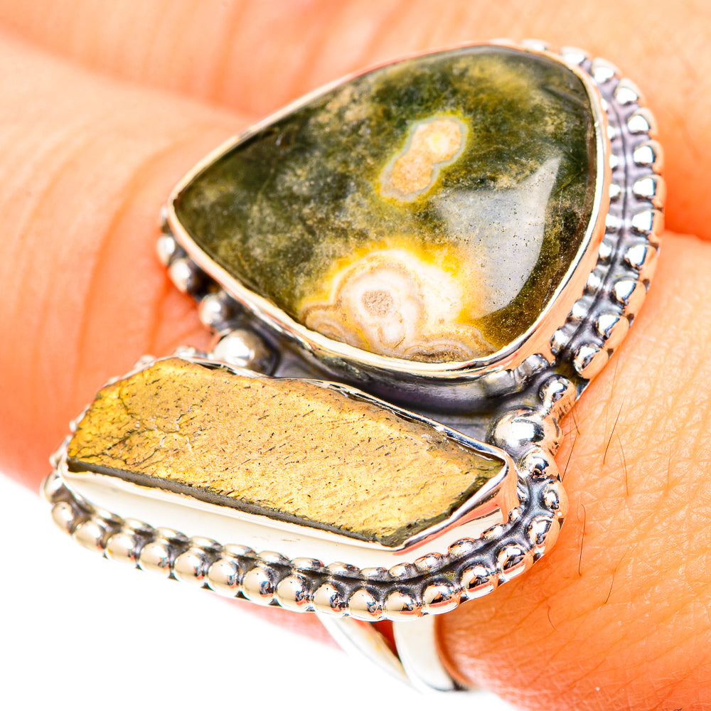 Ocean Jasper Rings handcrafted by Anasilvercos - RING120027