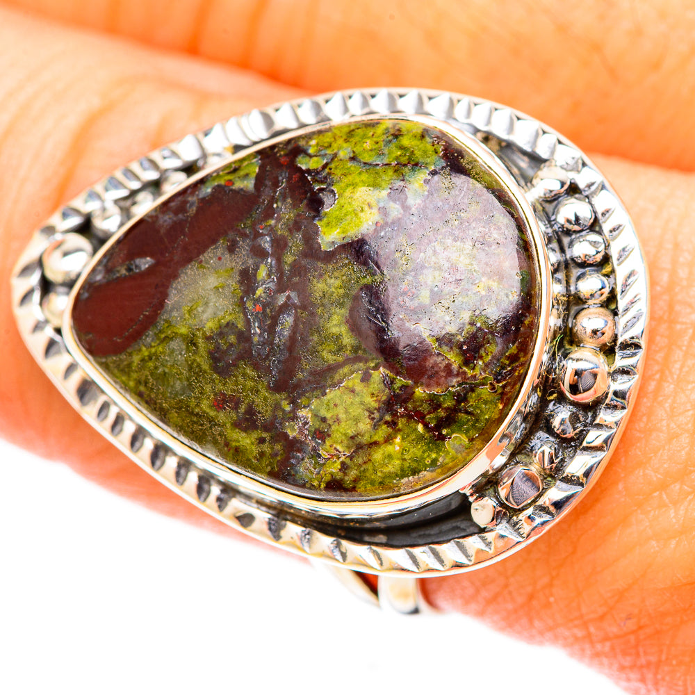 Dragon's Blood Stone Rings handcrafted by Anasilvercos - RING120028