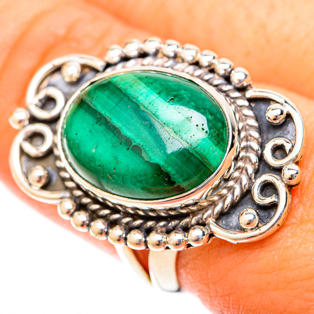 Malachite Rings handcrafted by Anasilvercos - RING120031
