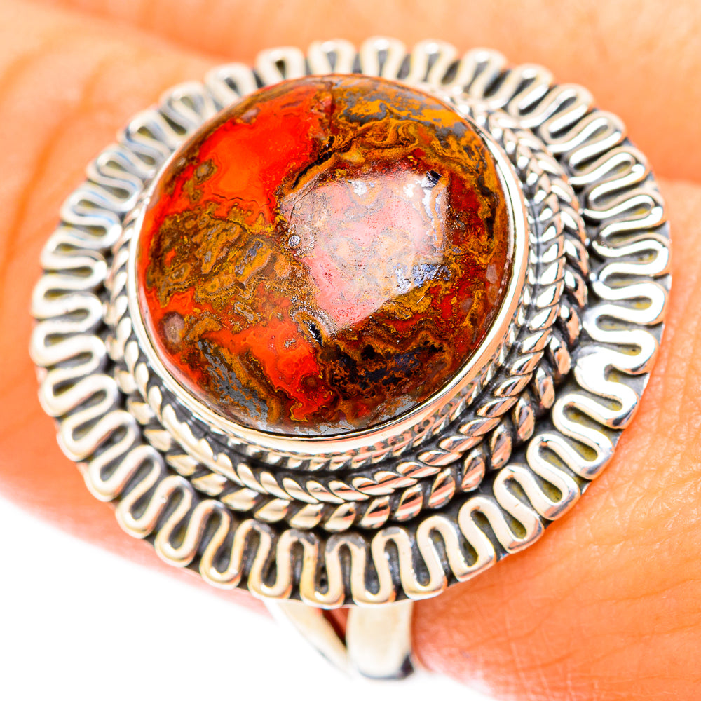 Moroccan Agate Rings handcrafted by Anasilvercos - RING120035