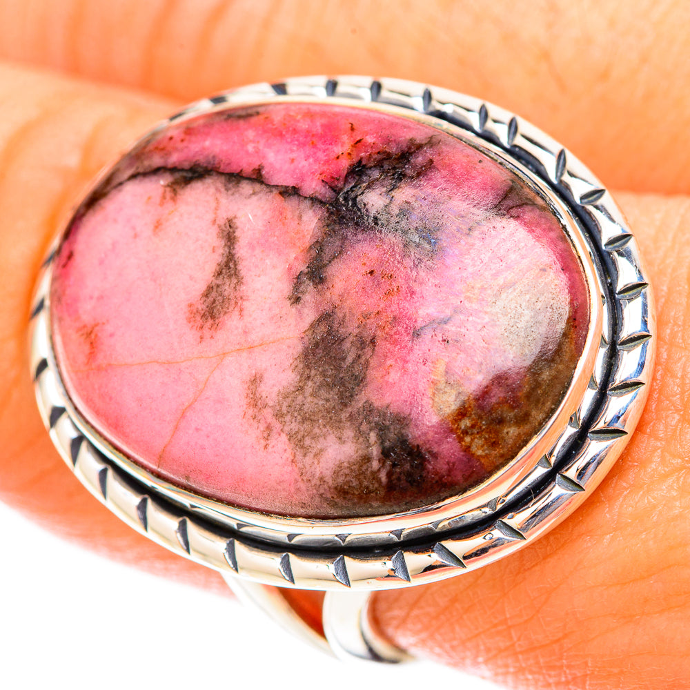 Rhodonite Rings handcrafted by Anasilvercos - RING120040