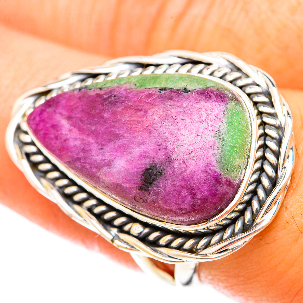 Ruby Zoisite Rings handcrafted by Anasilvercos - RING120059