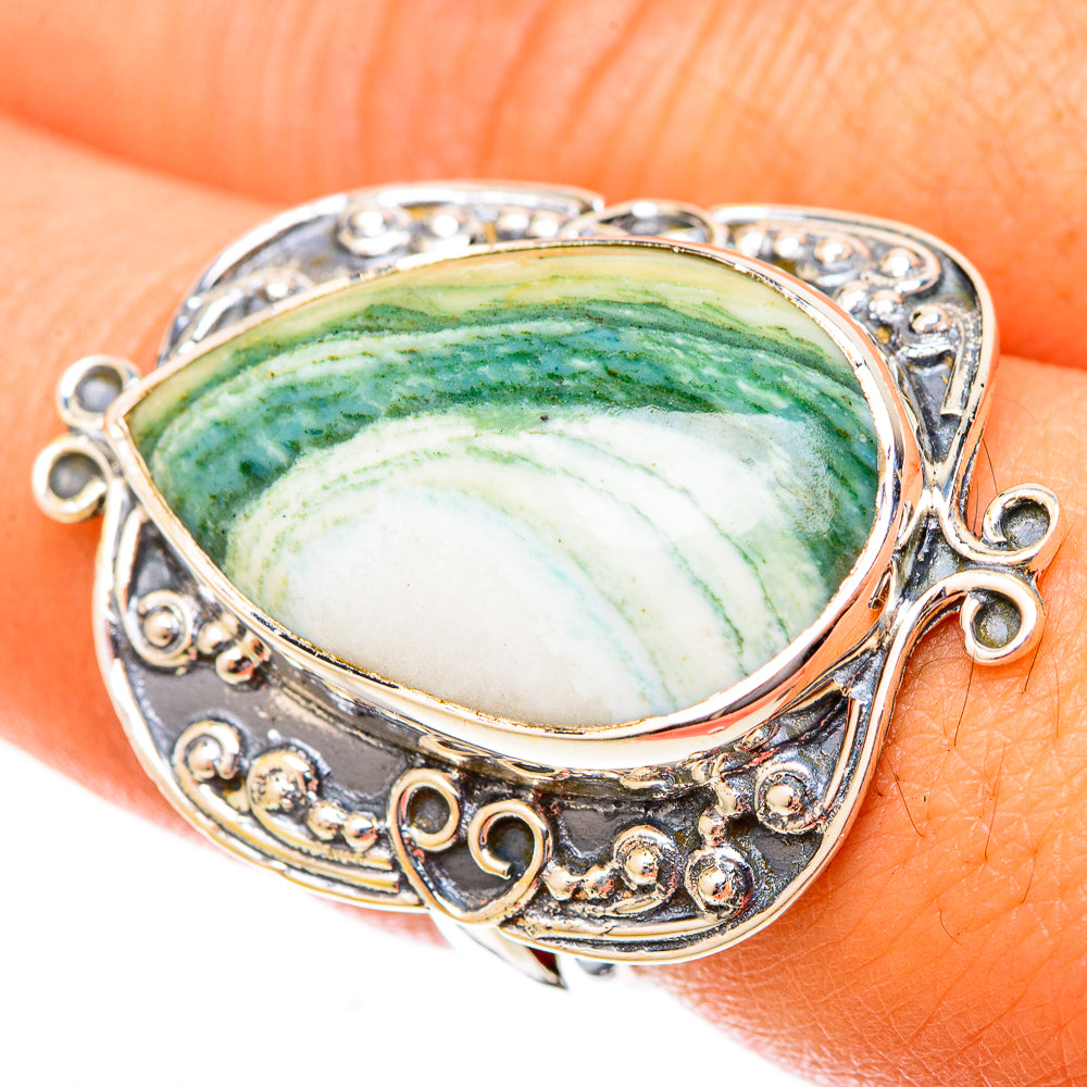 Ocean Jasper Rings handcrafted by Anasilvercos - RING120082