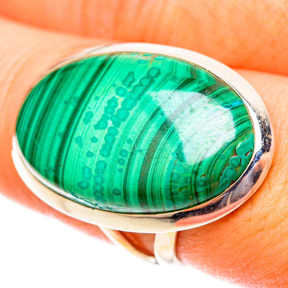 Malachite Rings handcrafted by Anasilvercos - RING120083