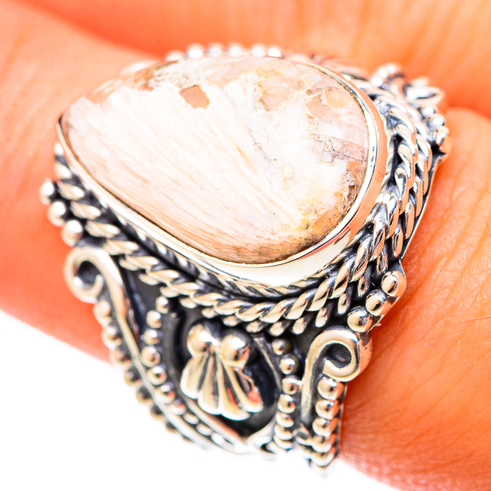 Scolecite Rings handcrafted by Anasilvercos - RING120093