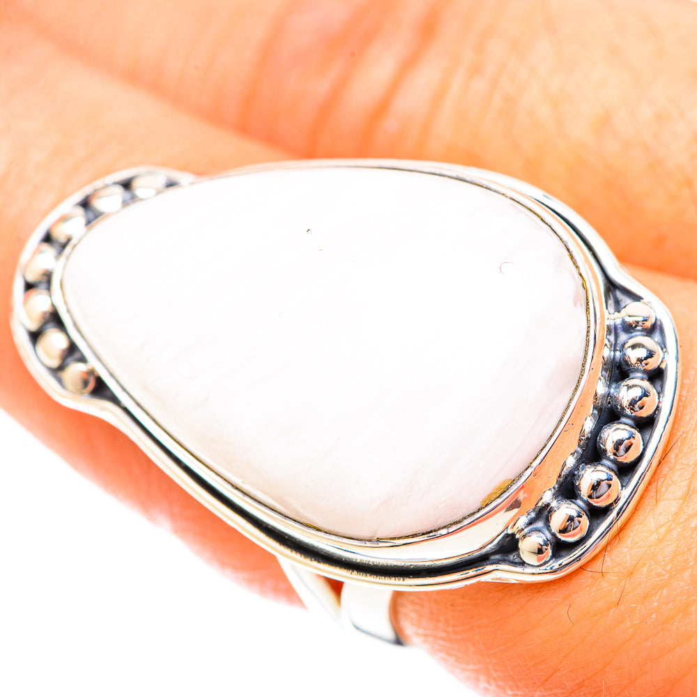 Rainbow Moonstone Rings handcrafted by Anasilvercos - RING120108