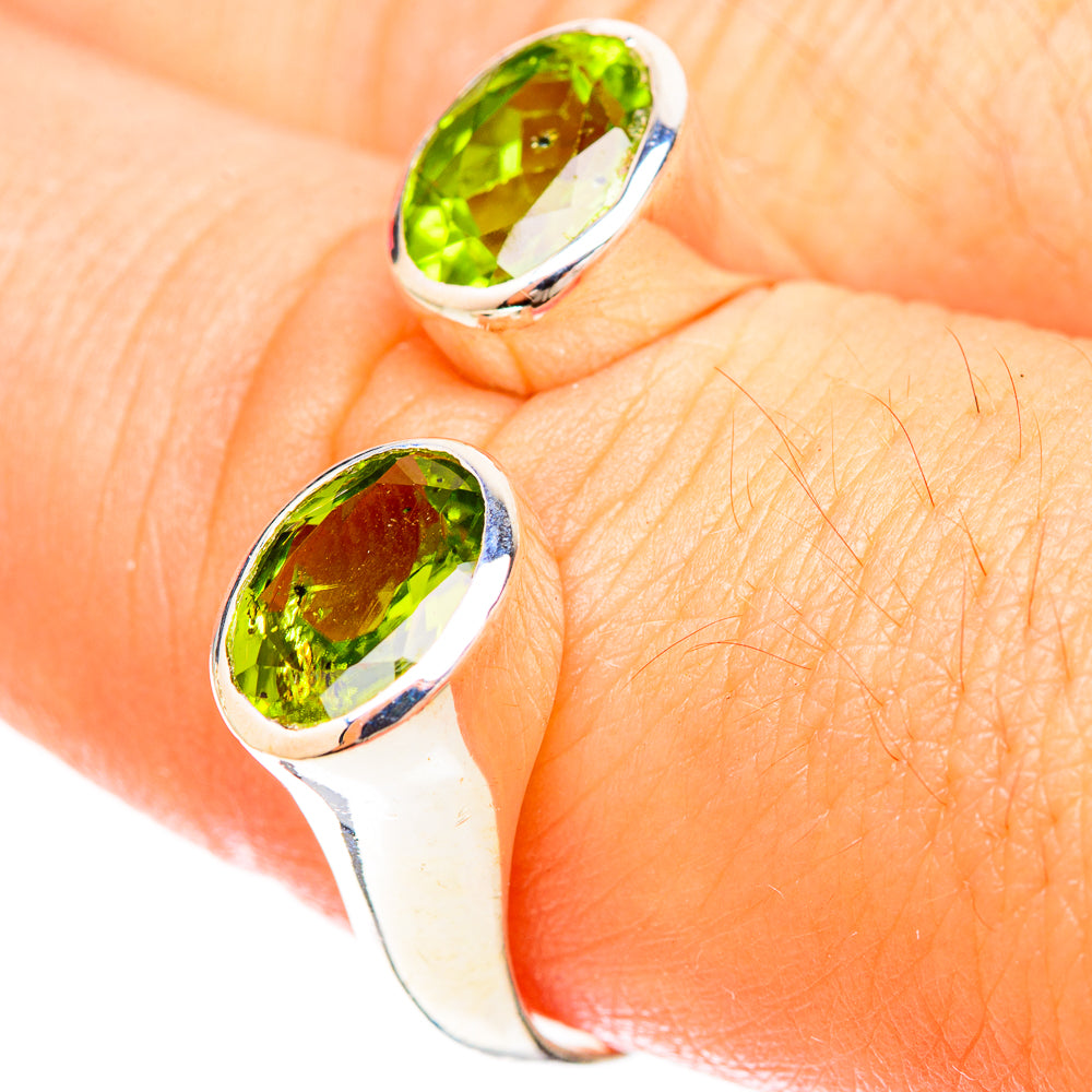 Peridot Rings handcrafted by Anasilvercos - RING120117