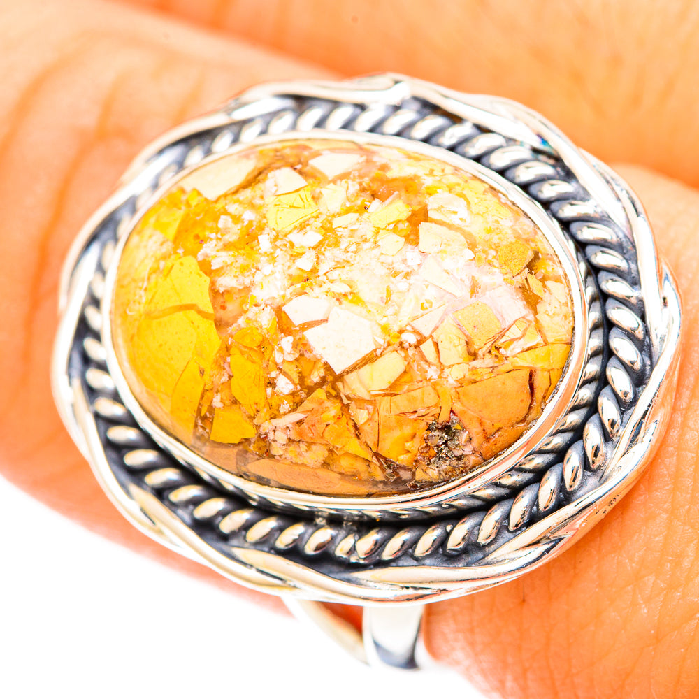 Brecciated Mookaite Rings handcrafted by Anasilvercos - RING120125