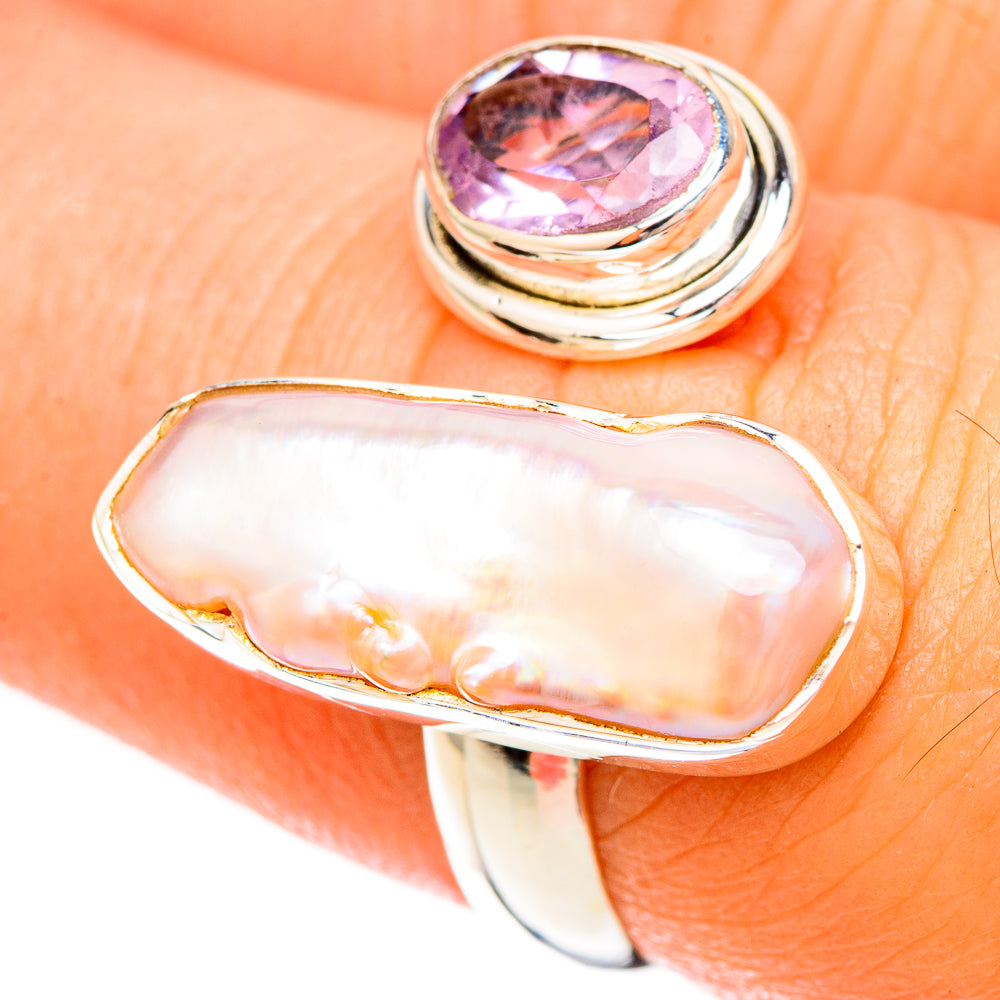 Mother Of Pearl Rings handcrafted by Anasilvercos - RING120135