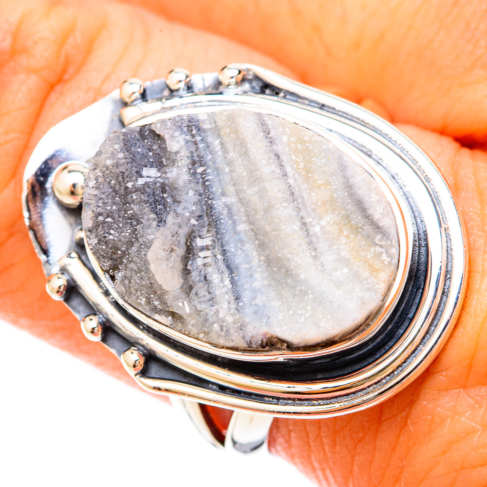 Desert Druzy Rings handcrafted by Anasilvercos - RING120142