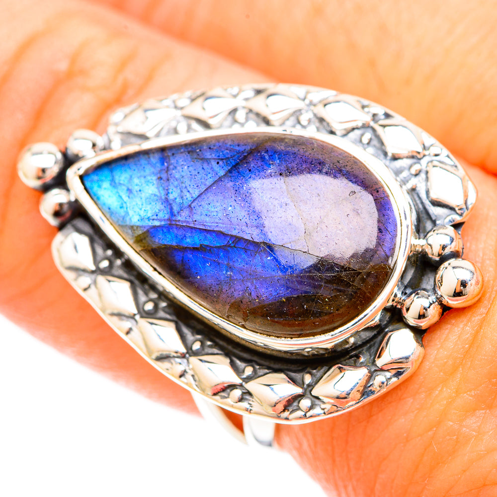 Labradorite Rings handcrafted by Anasilvercos - RING120143