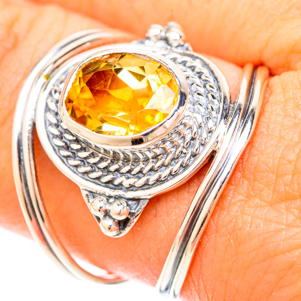 Citrine Rings handcrafted by Anasilvercos - RING120157