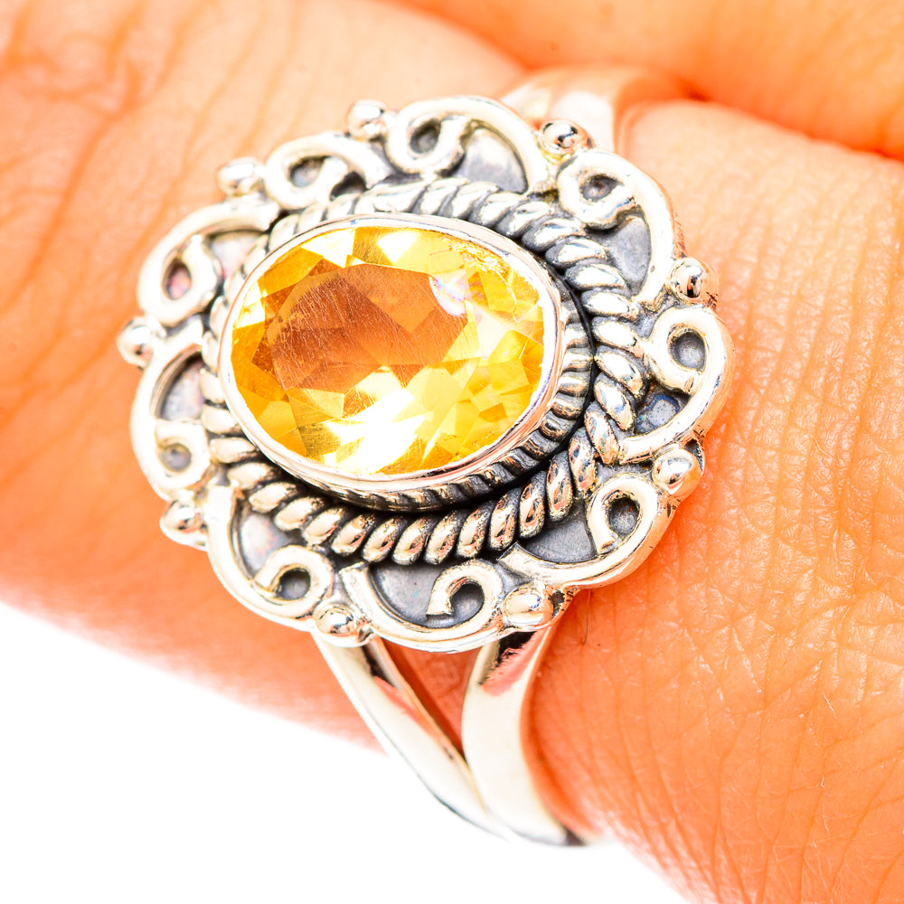 Citrine Rings handcrafted by Anasilvercos - RING120158