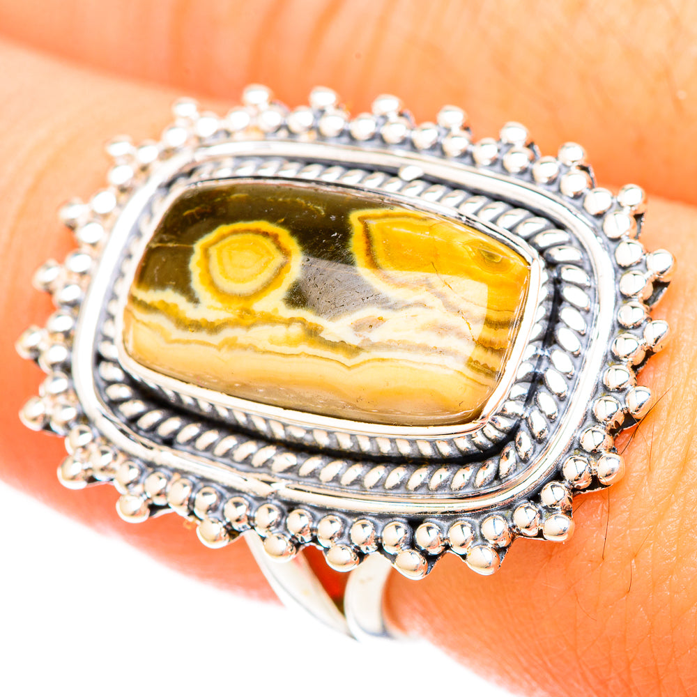 Ocean Jasper Rings handcrafted by Anasilvercos - RING120181