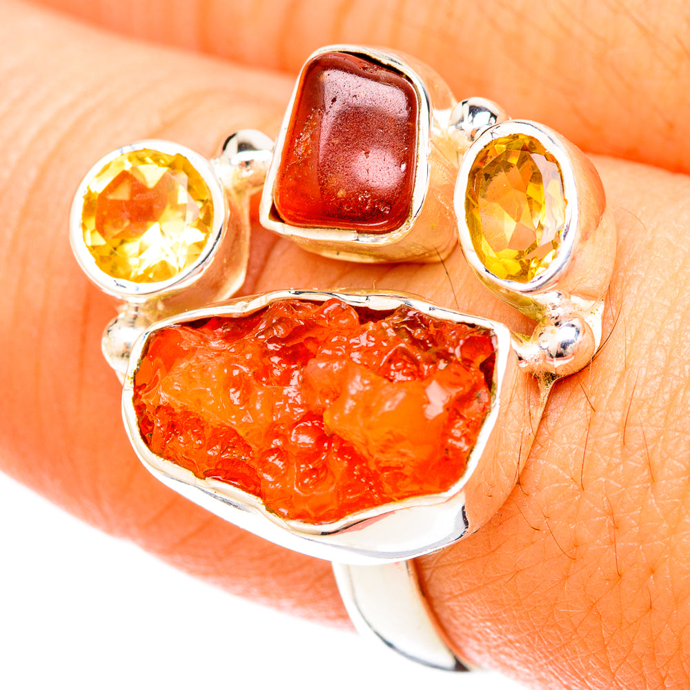 Carnelian Rings handcrafted by Anasilvercos - RING120191