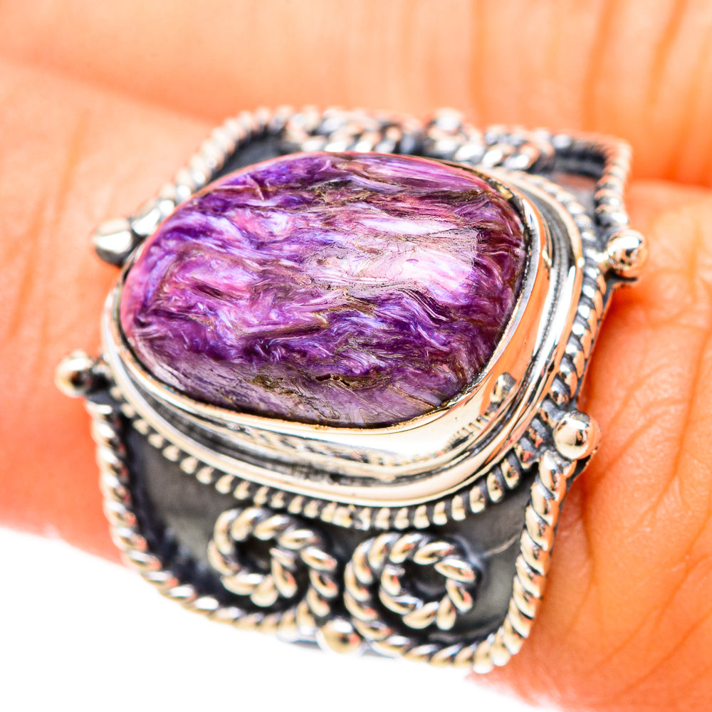 Charoite Rings handcrafted by Anasilvercos - RING120228