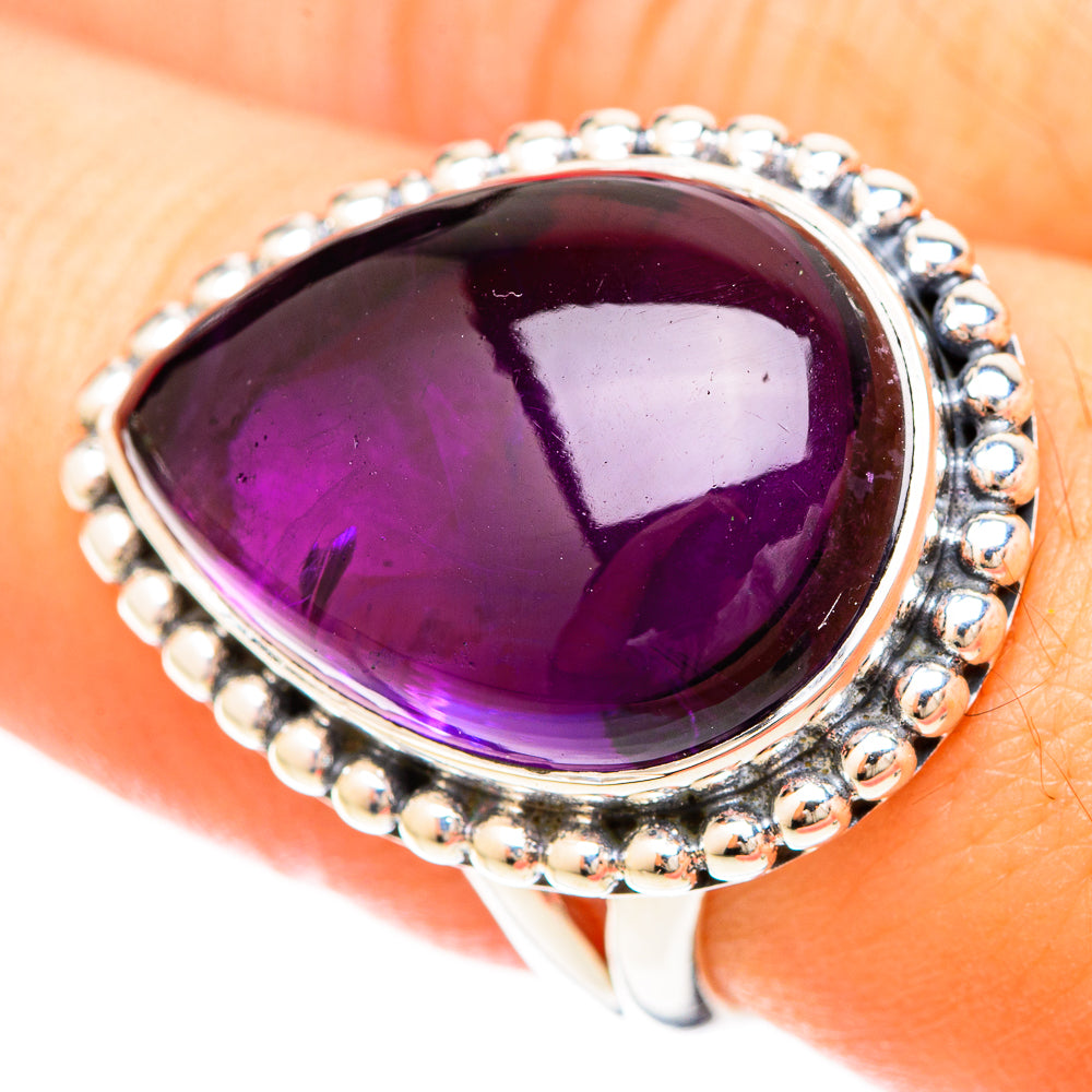 Amethyst Rings handcrafted by Anasilvercos - RING120229