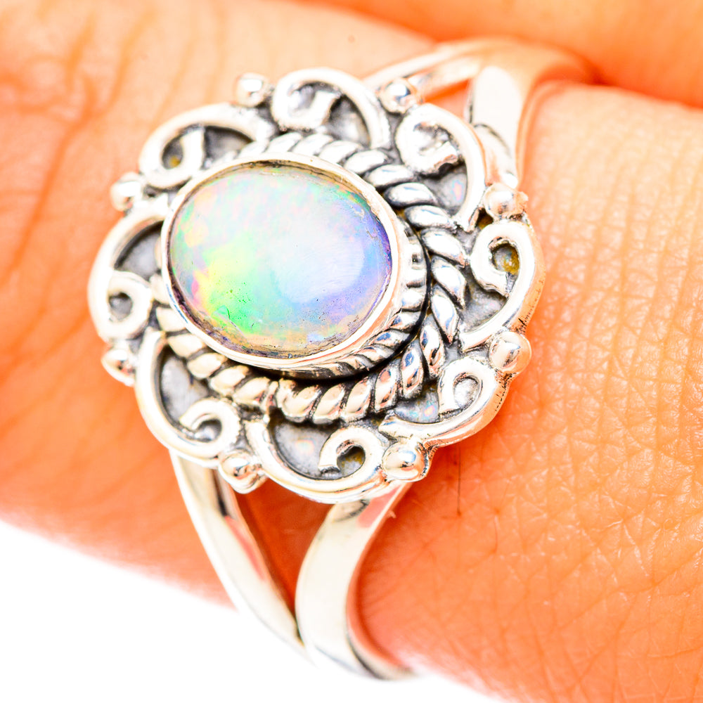 Ethiopian Opal Rings handcrafted by Anasilvercos - RING120238