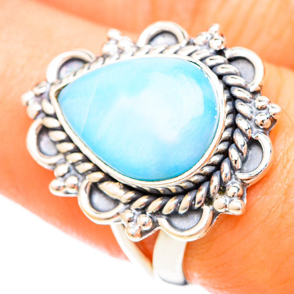 Larimar Rings handcrafted by Anasilvercos - RING120240