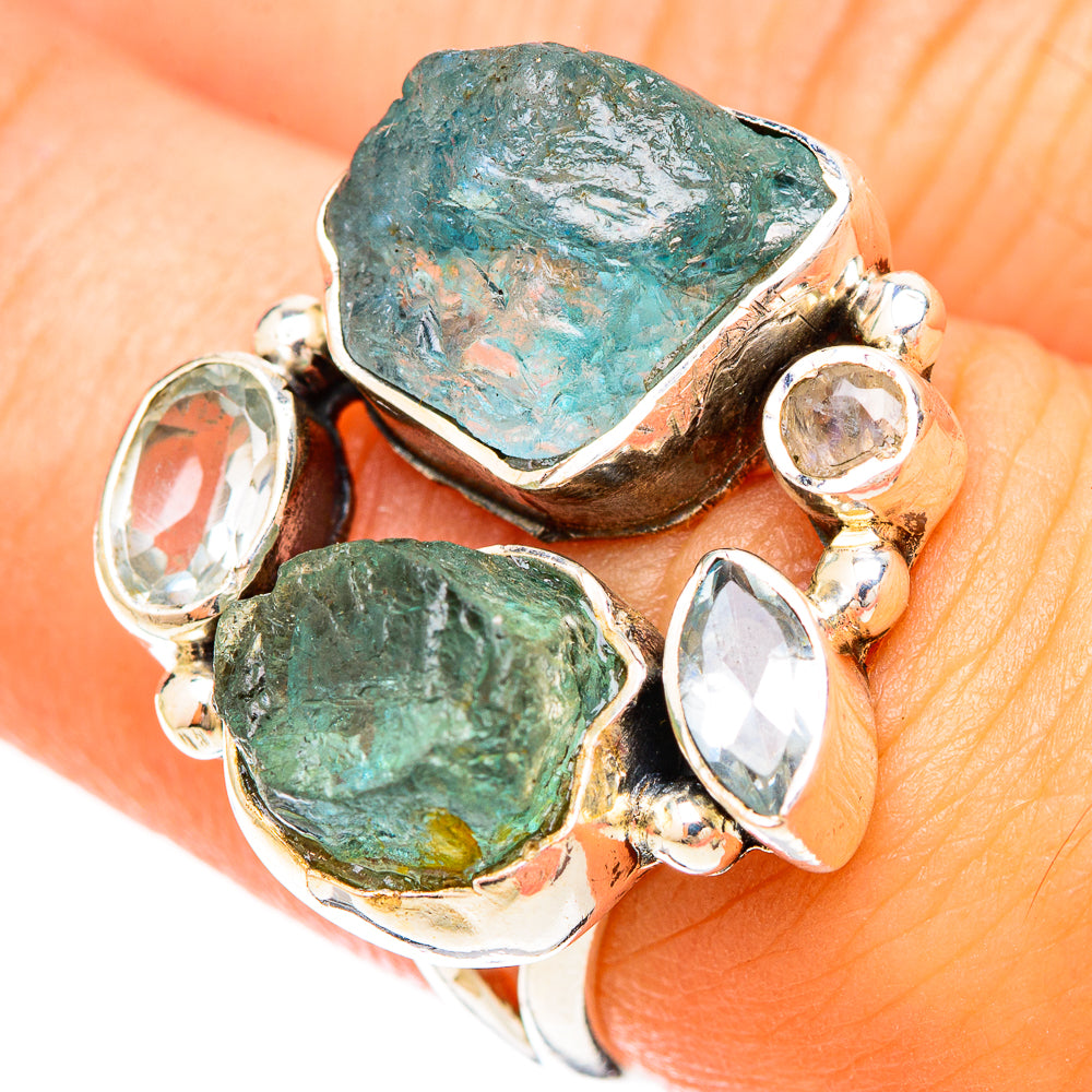 Aquamarine Rings handcrafted by Anasilvercos - RING120241
